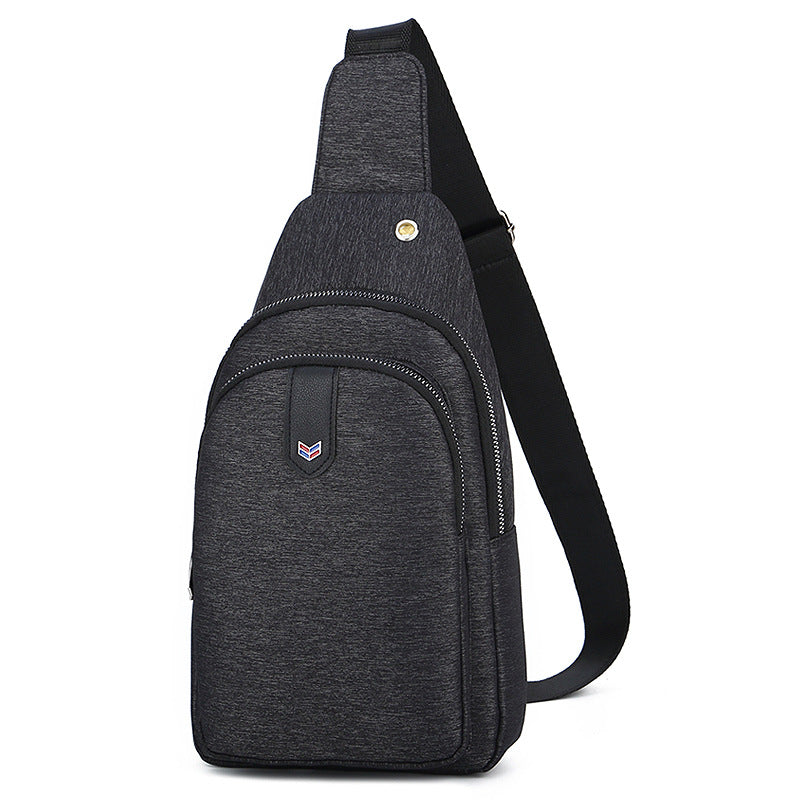 Simple Men's Chest Bag Tide High Elastic Water Resistant Oxford Cloth Casual Messenger Bag Outdoor Shoulder Bag