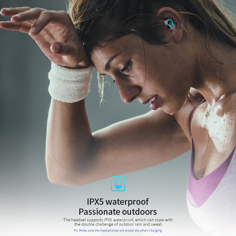 Sports Noise Reduction Bluetooth Headset With Digital Display
