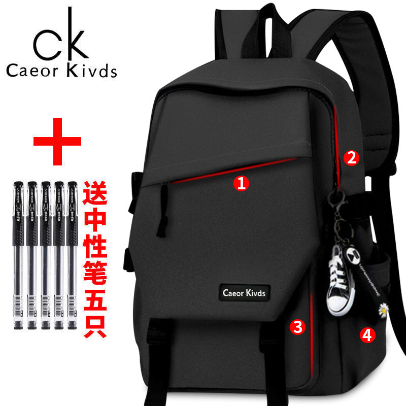Explosive Style Men's Backpack Men's Backpack Men's Trendy Large-capacity High School Junior High School Student Schoolbag Travel Bag Computer Bag