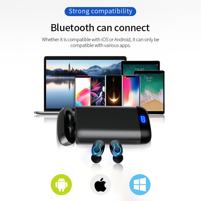 Sports Noise Reduction Bluetooth Headset With Digital Display