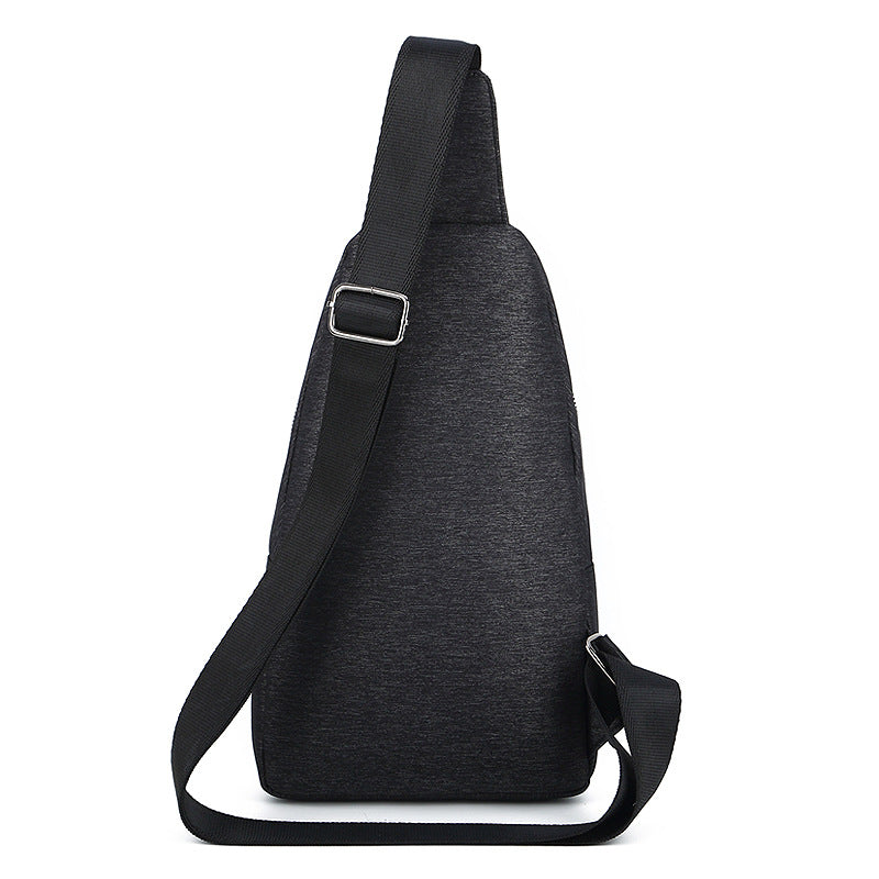 Simple Men's Chest Bag Tide High Elastic Water Resistant Oxford Cloth Casual Messenger Bag Outdoor Shoulder Bag