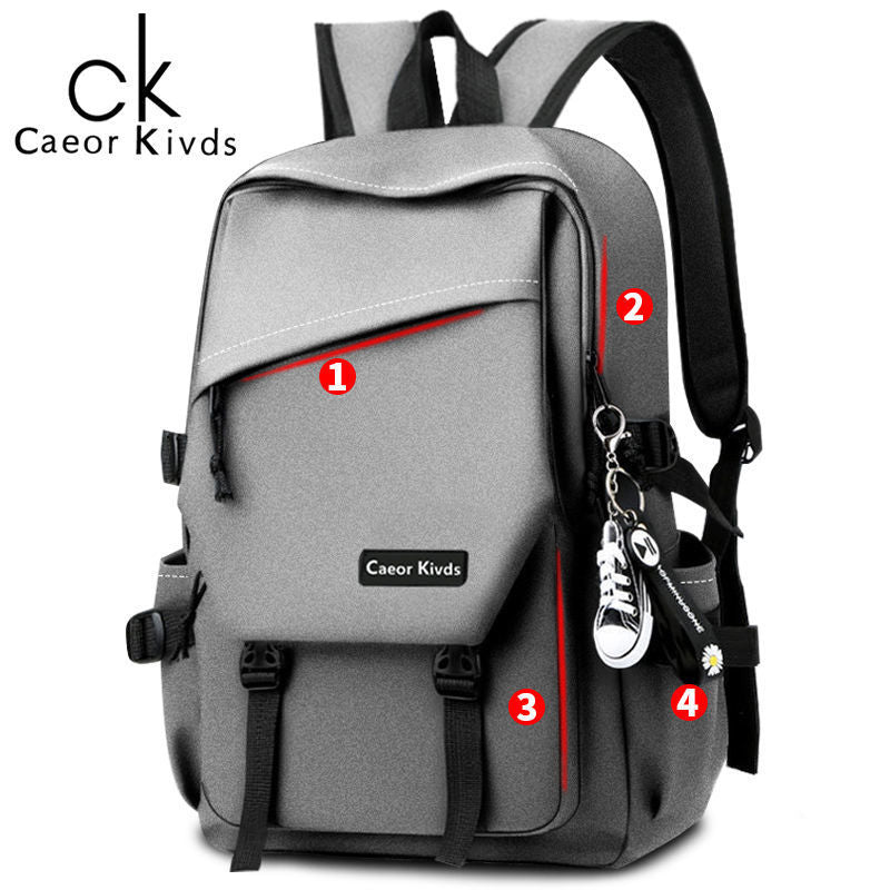 Explosive Style Men's Backpack Men's Backpack Men's Trendy Large-capacity High School Junior High School Student Schoolbag Travel Bag Computer Bag