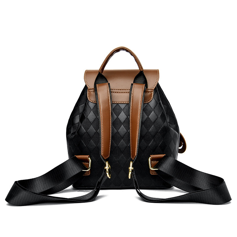 Kangaroo Backpack Female 2023 Spring New Retro Contrast Color Handbag Multifunctional Fashion All-match Travel Backpack