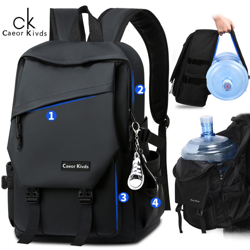 Explosive Style Men's Backpack Men's Backpack Men's Trendy Large-capacity High School Junior High School Student Schoolbag Travel Bag Computer Bag