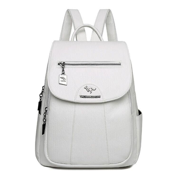 New Ladies Backpack Large Capacity Soft Leather Travel Bag Fashion Trend Student Anti-theft Imitation Sheepskin Backpack