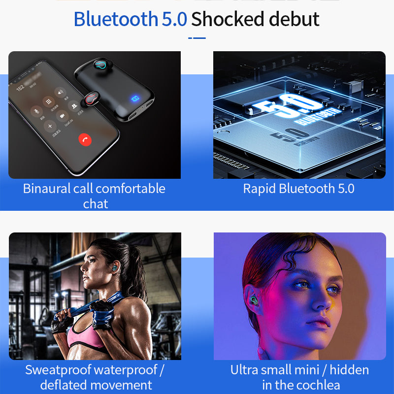 Sports Noise Reduction Bluetooth Headset With Digital Display