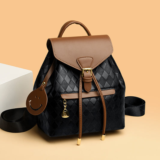 Kangaroo Backpack Female 2023 Spring New Retro Contrast Color Handbag Multifunctional Fashion All-match Travel Backpack