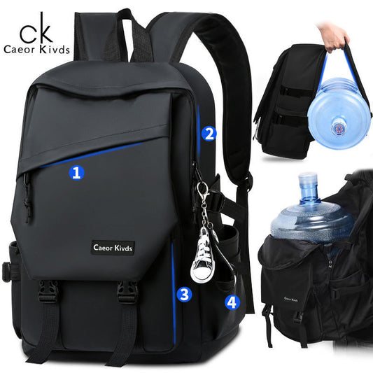 Explosive Style Men's Backpack Men's Backpack Men's Trendy Large-capacity High School Junior High School Student Schoolbag Travel Bag Computer Bag